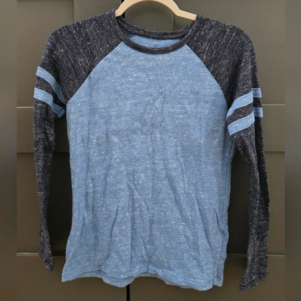 GAP Kids' Heathered Blue Crewneck Shirt